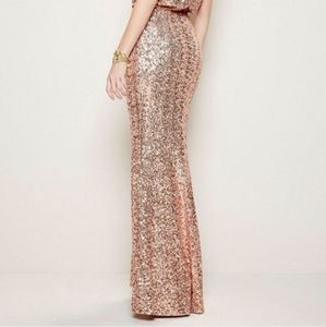 Belle Badgley Mischka ,Long Formal mermaid skirt , Rose Gold , Blush size 14